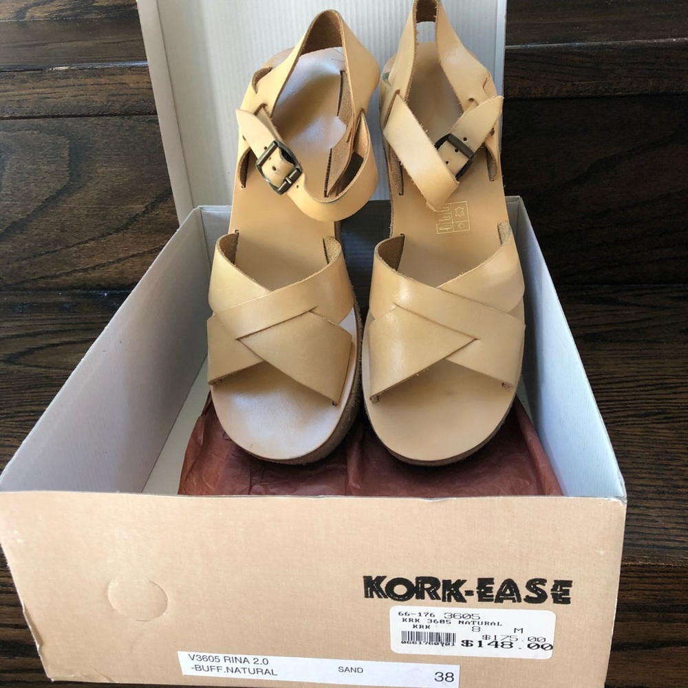 KORK-EASE platform sandals in SAND